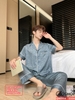 QM0114 - Bộ đồ ngủ Pijama nam lụa mềm mịn tay ngắn quần dài