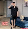 QM0116 - Bộ đồ ngủ pijama cặp đôi lụa mềm mịn quần ngắn