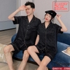 QM0116 - Bộ đồ ngủ pijama cặp đôi lụa mềm mịn quần ngắn
