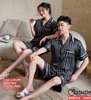 QM0118 - Bộ đồ ngủ pijama cặp đôi lụa mềm mịn quần ngắn