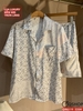 QM0119 - Bộ đồ ngủ pijama cặp đôi quần ngắn có túi lụa mềm mịn