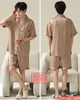 QM0122 - Bộ đồ ngủ pijama nam lụa tay ngắn quần ngắn