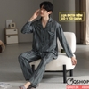 QM0124 - [FORM NHỎ] Bộ đồ ngủ pijama nam lụa mềm mịn
