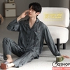 QM0124 - [FORM NHỎ] Bộ đồ ngủ pijama nam lụa mềm mịn