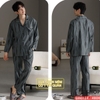 QM0124 - [FORM NHỎ] Bộ đồ ngủ pijama nam lụa mềm mịn