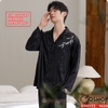 QM0125 - Bộ đồ ngủ pijama nam lụa mềm mịn tay dài