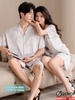 QM0127 - [FORM TO] Bộ đồ ngủ pijama cặp đôi lụa satin mềm quần ngắn