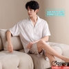 QM0127 - [FORM TO] Bộ đồ ngủ pijama cặp đôi lụa satin mềm quần ngắn