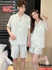 QM0131 - Bộ đồ ngủ pijama cặp đôi lụa mềm mịn quần ngắn