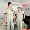 QM0137 - Bộ đồ ngủ pijama cặp đôi lụa mềm mịn quần ngắn