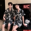 QM0138 - Bộ đồ ngủ pijama cặp đôi lụa mềm mịn quần ngắn
