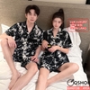 QM0138 - Bộ đồ ngủ pijama cặp đôi lụa mềm mịn quần ngắn