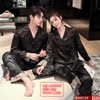 QM0139 - Bộ đồ ngủ pijama cặp đôi lụa mềm mịn quần ngắn