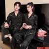 QM0139 - Bộ đồ ngủ pijama cặp đôi lụa mềm mịn quần ngắn