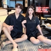 QM0145 - Bộ đồ ngủ pijama cặp đôi lụa mềm mịn quần ngắn