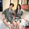 QM0147 - Bộ đồ ngủ pijama cặp đôi quần ngắn lụa mềm mịn