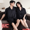 QM0156 - Bộ đồ ngủ pijama cặp đôi quần ngắn lụa mềm mát