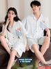 QM0166 - Bộ đồ ngủ pijama cặp đôi thun cotton quần ngắn 2 túi