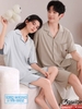 QM0167 - Bộ đồ ngủ pijama cặp đôi thun cotton quần ngắn 2 túi