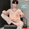 QM0174 - Bộ đồ ngủ pijama nam lụa satin tay dài