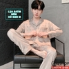 QM0174 - Bộ đồ ngủ pijama nam lụa satin tay dài