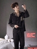QM0176 - Bộ đồ ngủ pijama cặp đôi lụa mềm mịn tay dài
