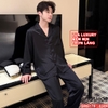 QM0178 - Bộ đồ ngủ pijama cặp đôi lụa mềm mịn tay dài