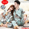 [Sale tại web 50%] Bộ đồ pijama nam cặp đôi lụa satin cao cấp QM134