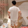 [Sale tại web 50%] Bộ đồ pijama nam quần ngắn lụa mềm mát mặc nhà mặc ngủ QM499