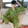 [Sale tại web 40%] Bộ đồ pijama nam tay dài lụa satin mềm QM510