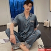 [Sale tại web 40%] Bộ đồ pijama nam quần dài tay ngắn lụa satin mềm QM565