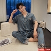 [Sale tại web 40%] Bộ đồ pijama nam quần dài tay ngắn lụa satin mềm QM565