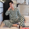 [Sale tại web 30%] Bộ pijama nam tay dài lụa luxury cao cấp mặc nhà mặc ngủ thoải mái QM637