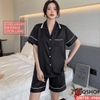 [Sale tại web 30%] Bộ pijama cặp đôi Luxury quần ngắn cao cấp sang trọng mặc nhà mặc ngủ QM730
