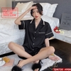 [Sale tại web 30%] Bộ pijama cặp đôi Luxury quần ngắn cao cấp sang trọng mặc nhà mặc ngủ QM730