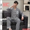 [Sale tại web 30%] Bộ pijama nam tay dài lụa luxury cao cấp mặc nhà mặc ngủ thoải mái QM765