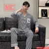 [Sale tại web 30%] Bộ pijama nam tay dài lụa luxury cao cấp mặc nhà mặc ngủ thoải mái QM765