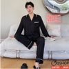 [Sale tại web 30%] Bộ đồ pijama nam tay dài lụa luxury cao cấp mặc nhà mặc ngủ thoải mái QM781