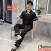 [Sale tại web] Bộ pijama nam tay ngắn quần dài lụa Luxury cao cấp mặc nhà mặc ngủ thoải mái QM840