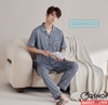 Bộ đồ pijama nam thun cotton quần dài tay ngắn thoải mái QM927