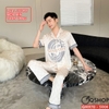 Bộ đồ ngủ Pijama nam lụa luxury mềm mịn sang trọng tay ngắn quần dài QM970