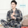 [Form nhỏ] Bộ đồ ngủ Pijama nam thun cotton quần dài tay dài mặc nhà mặc ngủ thoải mái QM977