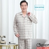 Bộ đồ ngủ Pijama nam thun cotton quần dài tay dài mặc nhà mặc ngủ thoải mái QM981
