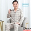 Bộ đồ ngủ Pijama nam thun cotton quần dài tay dài mặc nhà mặc ngủ thoải mái QM981