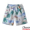 Quần short nam đi biển vải dù QS635