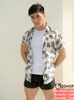 Áo sơ mi hoa lá đi biển SM46