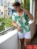 Áo sơ mi nam đi biển hoa lá trái cây Hawai SM47