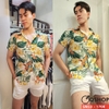 Áo sơ mi hoa lá đi biển SM53