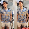 Áo sơ mi hoa lá đi biển SM54