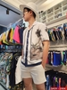 Áo sơ mi đi biển vải poly sành điệu SM59